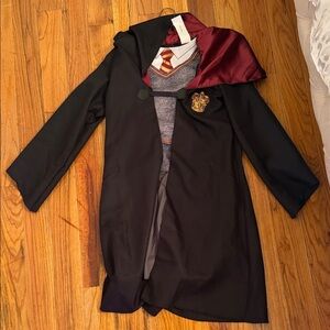 Kids Wizard Costume with Black and Red Cape